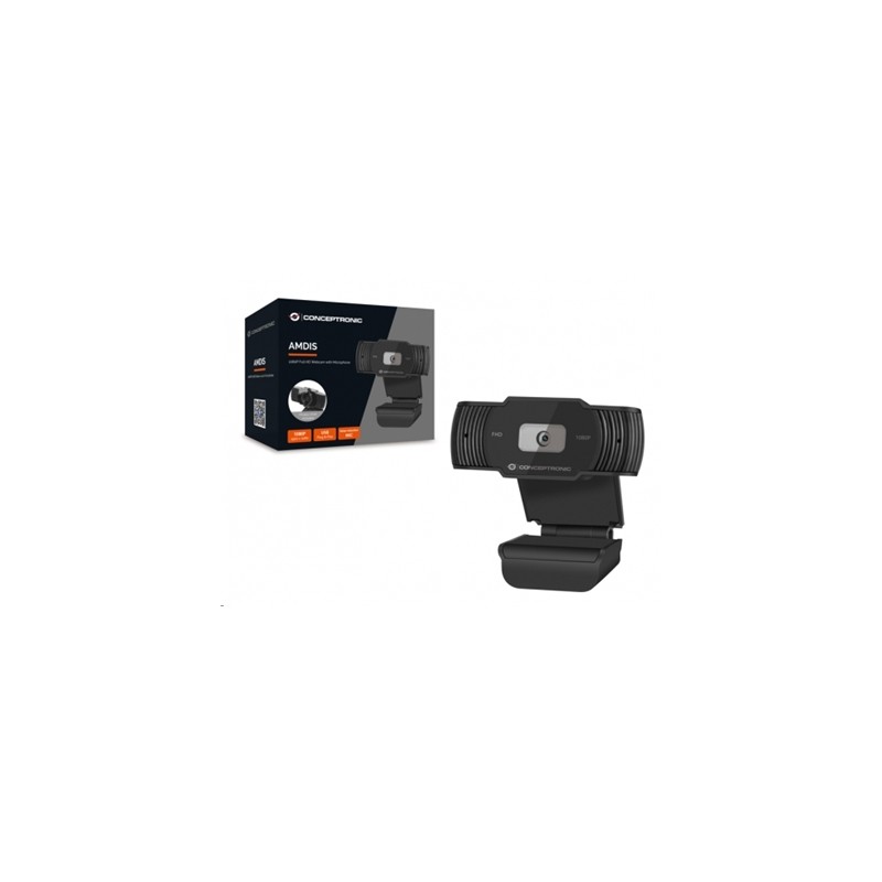 WEBCAM CONCEPTRONIC AMDIS04B FULL HD 1080P (RISOL.1920X1080 ) CON MICROF.- USB2.0