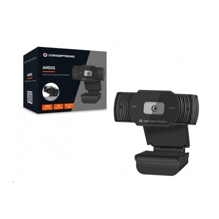 WEBCAM CONCEPTRONIC AMDIS04B FULL HD 1080P (RISOL.1920X1080 ) CON MICROF.- USB2.0