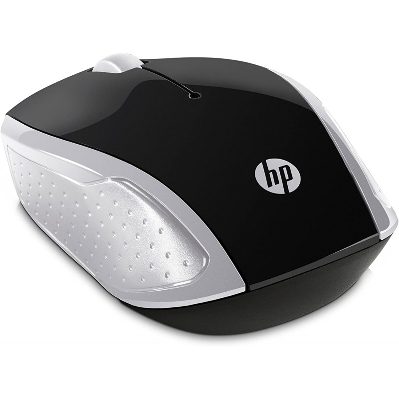 MOUSE HP PC 200 Wireless, Tecnologia LED Rosso, Laser fino a 1000 DPI, 3 Pulsanti, Rotella Scorrimento, Ricevitore USB Wireless