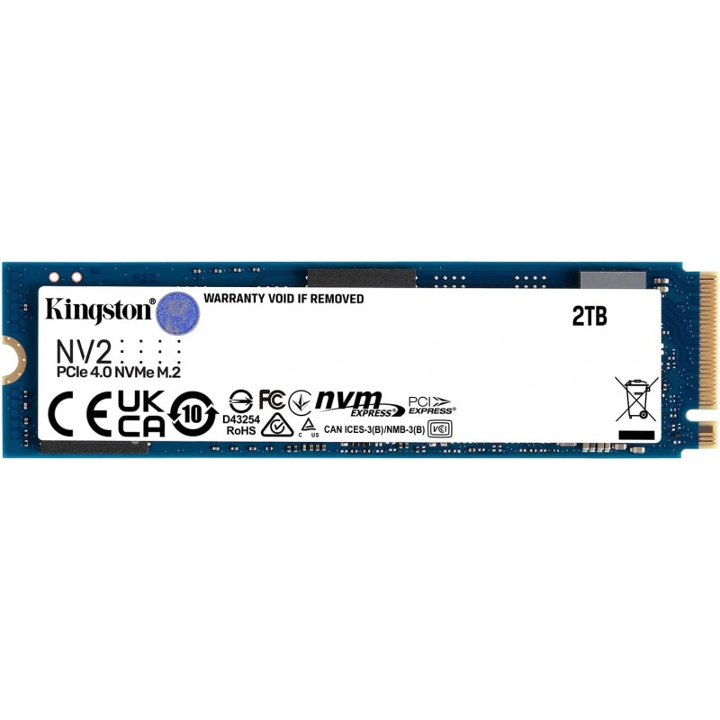 SSD-SOLID STATE DISK M.2(2280) Kingston NV2 NVMe PCIe 4.0 SSD 2000G M.2 2280 - SNV2S/2000G