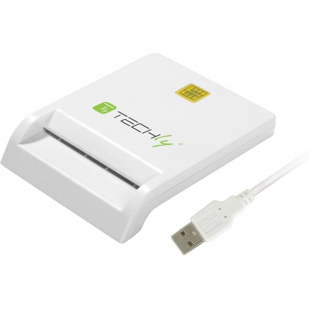 Lettore/Scrittore di Smart Card Usb 2.0 Compatto Bianco