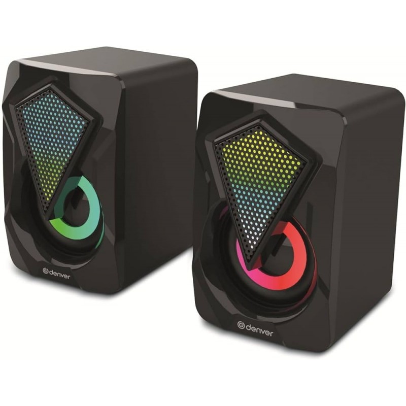 Set Altoparlanti Gaming Speakers USB RGB Amplificatore audio: LTK5208- Sensibilità in ingresso: 700 mVDistorsione: 1,5%- Illumi