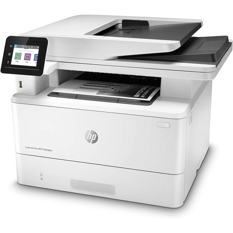 STAMPANTE MULTIFUNZIONE HP LaserJet Pro M428fdn W1A29A, A4, Stampa Fronte/Retro Automatica in b/n, Ethernet, USB, Fax, ADF, HP 