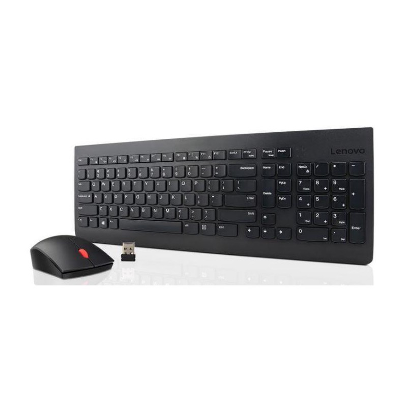 TASTIERA+MOUSE WIRELESS LENOVO ESSENTIAL GEN2 4X31N50728 BLACK TASTNUM 3TASTI OTTICO 1600DPI 3Y