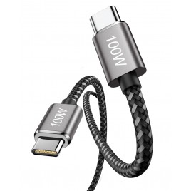 Cavo Type C to Type C, 100W 20V/5A Cavo USB C Ricarica Rapida USB Type-C, PD Nylon Intrecciato Cavo Tipo C 2MT