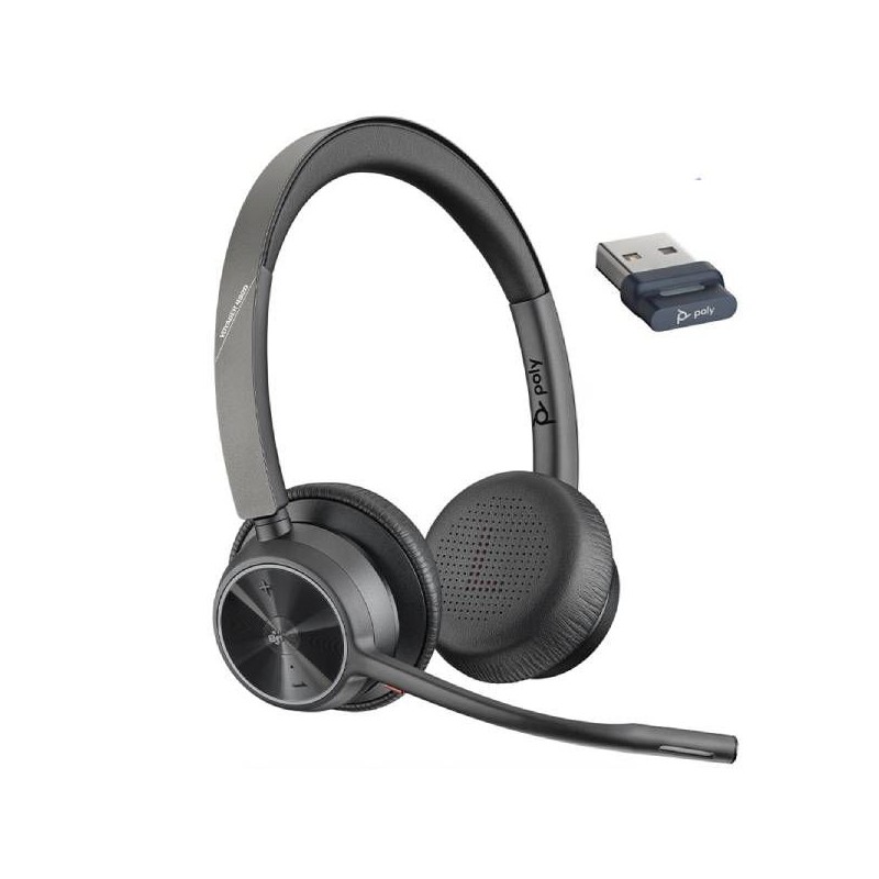 CUFFIE Plantronics Voyager 4220 UC Auricolare Bluetooth certificato per Microsoft Teams (USATO)