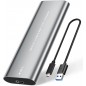 CASE SSD M.2 NVME, Adattatore SSD M2 NVMe USB con Cavo Dati, 10Gbps NVME USB, Doppio Protocollo NVMe/NGFF, Case NVMe in Allumin
