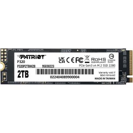 SSD-SOLID STATE Patriot P320 2TB SSD interno - NVMe PCIe Gen 3x4 - M.2 2280 - Unità a stato solido - P320P2TBM28