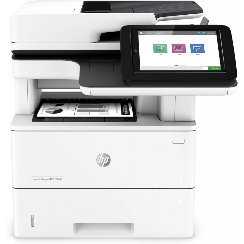 STAMPANTE MULTIFUNZIONE HP LaserJet Managed MFPe52645 A4, Stampa Fronte/Retro Automatica in b/n, Ethernet, USB, HP Smart, Scher