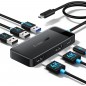 DOCK STATION Hub USB C 6 in 1 Multiporta, 2 HDMI 4K@30Hz, 3 USB 3.0, PD 100W - Docking Station per Monitor Doppio, Caricamento 