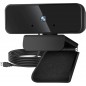 Webcam PC con Microfono, HD 1080P Web Cam con Riduzione Del Rumore e Copriobiettivo, Incorporato 90° Angolo di Visione, Plug & 