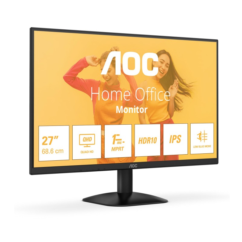 MONITOR ( NUOVO ) AOC LCD IPS 27" WIDE FRAMELESS Q27B35E 2560*1440 1MS QHD 1500:1 BLACK HDMI DP VESA