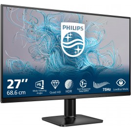 Philips 27E2N1500L 1000 Series LED-Monitor 68.6 cm (27") - 2560 x 1440 QHD @ 75 Hz - IPS - 1000:1 - HDR10-4 ms - HDMI, DisplayP