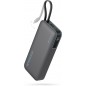Power Bank  45W 20000mAh con Cavi Integrati, Ricarica Rapida Batteria Esterna con 2 Porte, Display Digitale, USB C